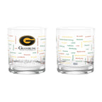 Set of 2 Grambling State Tigers 14oz BHM Rocks Glasses
