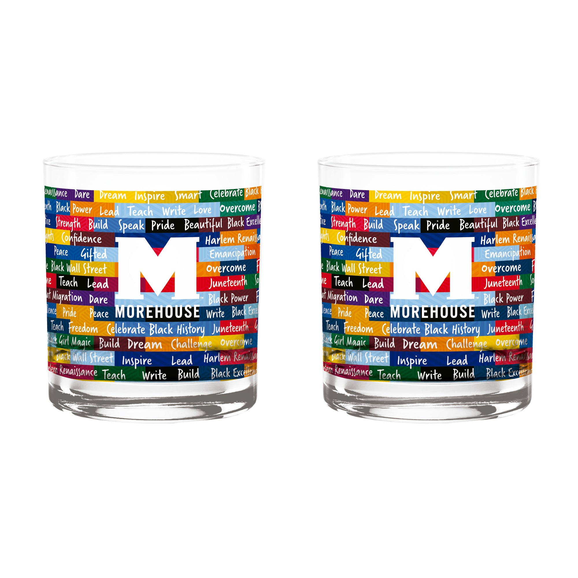 Morehouse Maroon Tigers 14oz BHM Rocks Glasses | Set of 2