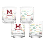 Set of 4 Morehouse Maroon Tigers 14oz BHM Rocks Glasses