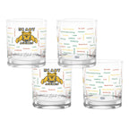 Set of 4 North Carolina A&T Aggies 14oz BHM Rocks Glasses