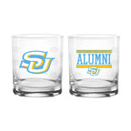 Set of 2 Southern A&M Jaguars 14oz XD Alumni Rocks Glasses