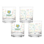 Set of 4 Southern A&M Jaguars 14oz BHM Rocks Glasses