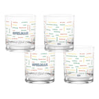 Set of 4 Spelman Jaguars 14oz BHM Rocks Glasses