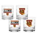 Set of 4 Tuskegee Golden Tigers 14oz XD Alumni Rocks Glasses