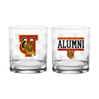 Set of 2 Tuskegee Golden Tigers 14oz XD Alumni Rocks Glasses