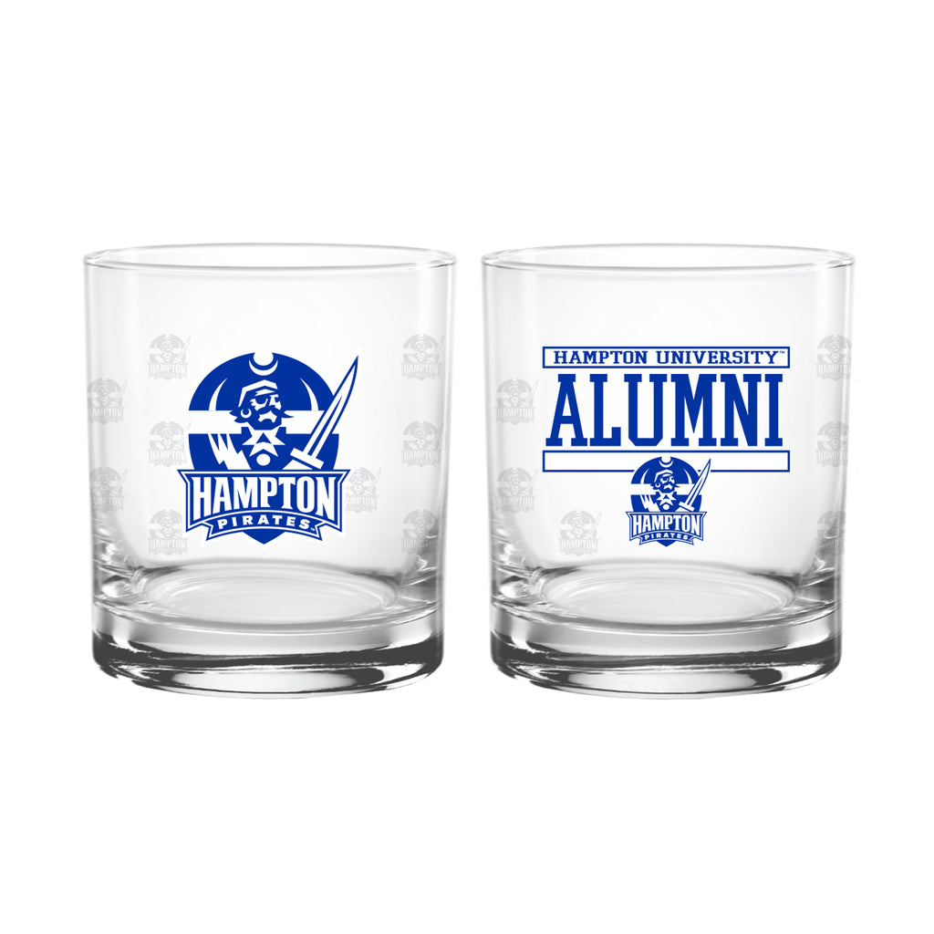 Set of 2 Hampton Pirates 14oz XD Alumni Rocks Glasses