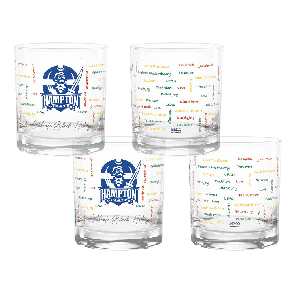 Set of 4 Hampton Pirates 14oz BHM Rocks Glasses