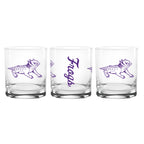 Set of 2 TCU Horned Frogs College Vault Sketch 14oz Rocks Glasses