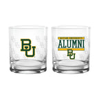 Set of 2 Baylor Bears 14oz Alumni Rocks Glasses