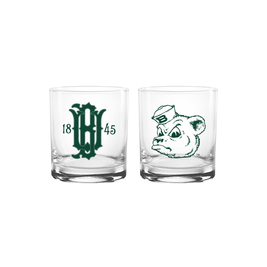 Set of 2 Baylor Bears College Vault Sketch 14oz Rocks Glasses