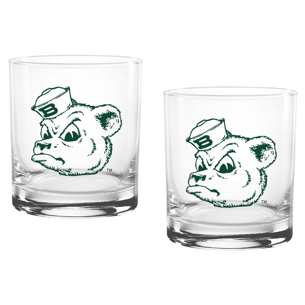Set of 2 Baylor Bears College Vault Sketch 14oz Rocks Glasses