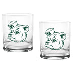 Set of 2 Baylor Bears College Vault Sketch 14oz Rocks Glasses