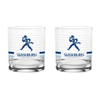 Set of 2 Washburn Ichabods 14oz Ring Rocks Glasses