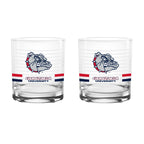 Set of 2 Gonzaga Bulldogs 14oz Ring Rocks Glasses