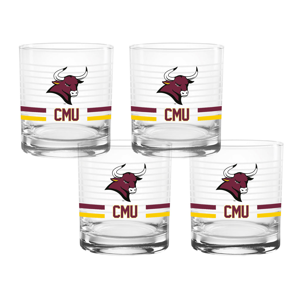 Set of 4 Colorado Mesa Mavericks 14oz Ring Rocks Glasses
