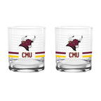 Set of 2 Colorado Mesa Mavericks 14oz Ring Rocks Glasses