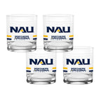 Set of 4 Northern Arizona Lumberjacks 14oz Ring Rocks Glasses