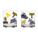 Set of 2 Northern Arizona Lumberjacks 14oz Medley Rock Glasses