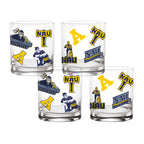 Set of 4 Northern Arizona Lumberjacks 14oz Medley Rock Glasses
