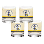 Set of 4 Northern Arizona Lumberjacks College Vault Tan Retro 14oz Rocks Glasses