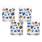 Set of 4 Villanova Wildcats 14oz Local Rocks Glasses