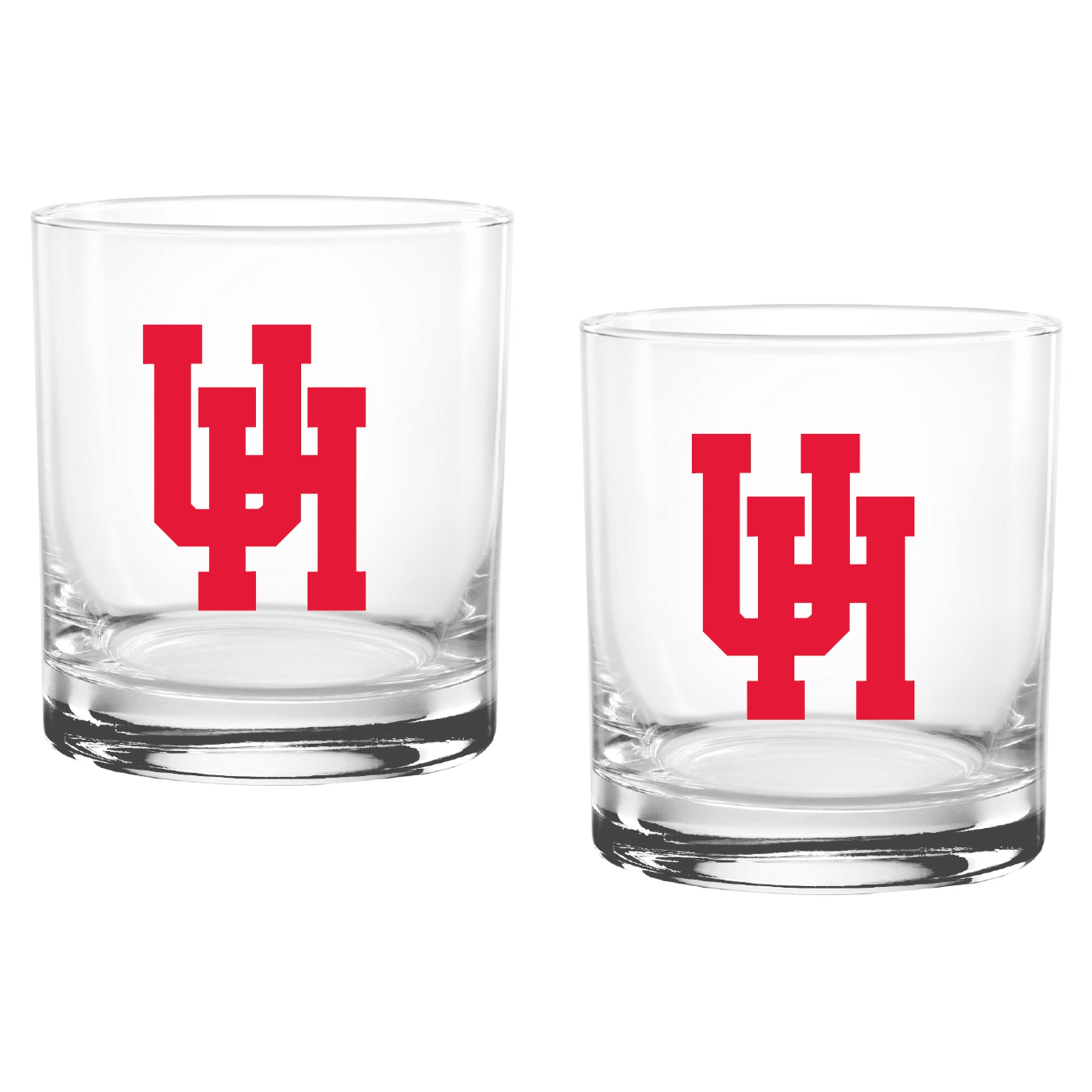 Set of 2 Houston Cougars College Vault Sketch 14oz Rocks Glasses
