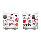 Set of 2 Ohio State Buckeyes 14oz Local Rocks Glasses