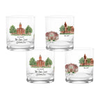 Set of 4 Ohio State Buckeyes Laura Wilcox University Collection 14oz Rocks Glasses