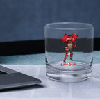 Set of 4 Ohio State Buckeyes Mascot by Laura Wilcox 14oz Rocks Glasses