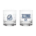 Set of 2 Drake Bulldogs 14oz Alumni Rocks Glasses