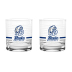 Set of 2 Drake Bulldogs 14oz Ring Rocks Glasses