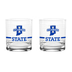 Set of 2 Indiana State Sycamores 14oz Ring Rocks Glasses