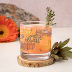 Set of 4 Georgia Tech Yellow Jackets Campus Line Art 14oz Rocks Glasses