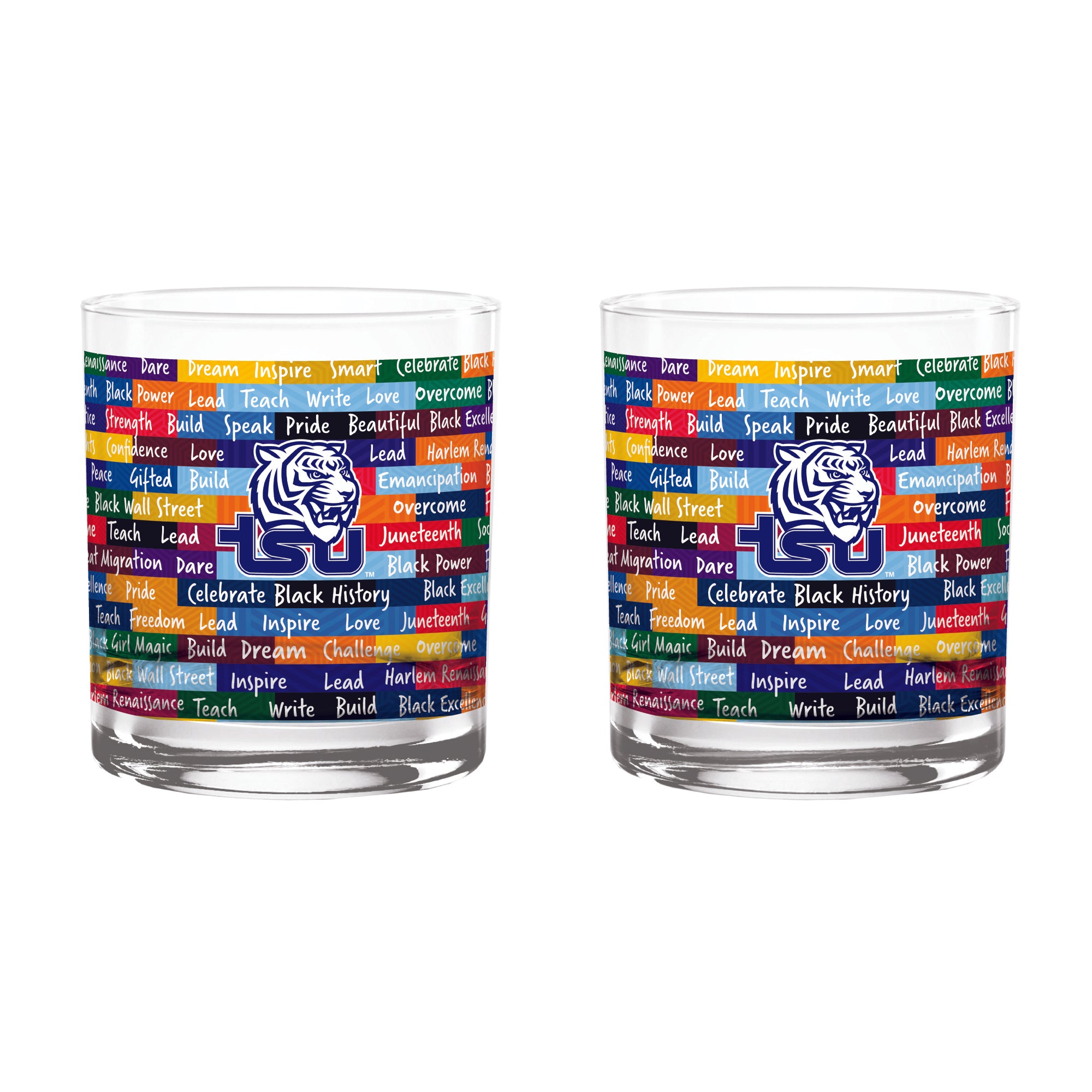 Tennessee State Tigers 14oz BHM Rocks Glasses | Set of 2