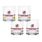 Set of 4 Central Michigan Chippewas 14oz Ring Rocks Glasses