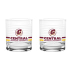 Set of 2 Central Michigan Chippewas 14oz Ring Rocks Glasses