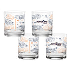 Set of 4 Pepperdine Waves Campus Line Art 10oz Tritan Tumblers