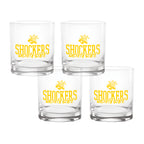 Set of 4 Wichita State Shockers 14oz Chill Rock Glasses