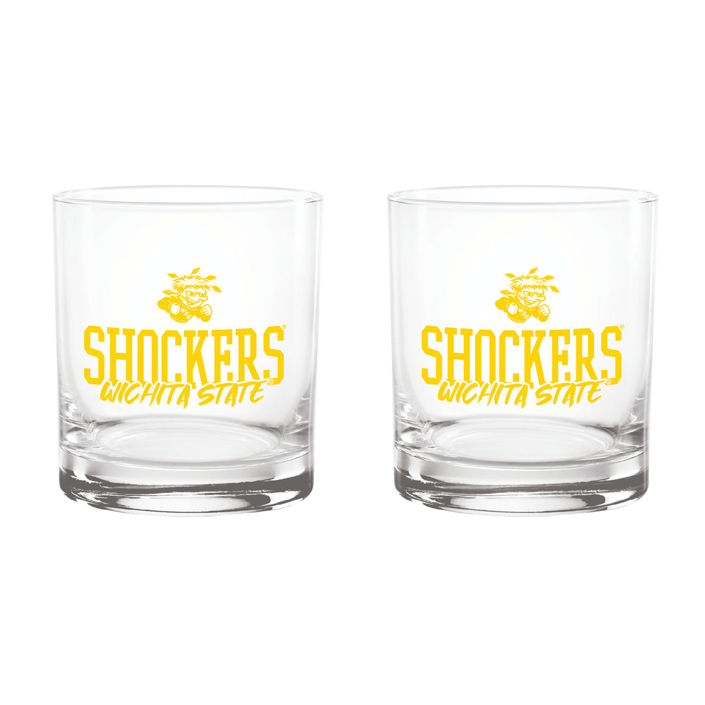 Wichita State Shockers 14oz Chill Rock Glasses | Set of 2