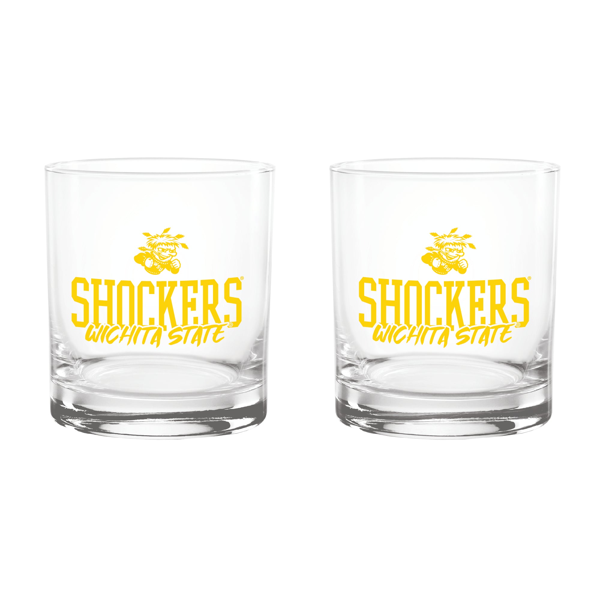 Wichita State Shockers 14oz Chill Rock Glasses | Set of 2