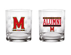 Set of 2 Maryland Terrapins 14oz Alumni Rocks Glasses