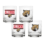 Set of 4 SIUE Cougars 14oz Alumni Rocks Glasses