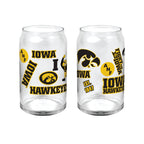 Set of 2 Iowa Hawkeyes 16oz Medley Can Glasses