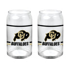 Set of 2 Colorado Buffaloes 16oz XD Ring Can Glasses