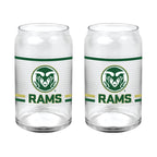 Set of 2 Colorado State Rams 16oz XD Ring Can Glasses