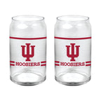 Set of 2 Indiana Hoosiers 16oz XD Ring Can Glasses