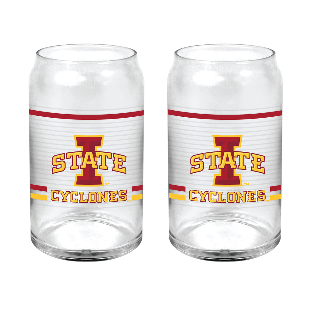 Set of 2 Iowa State Cyclones 16oz XD Ring Can Glasses