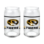 Set of 2 Missouri Tigers 16oz XD Ring Can Glasses