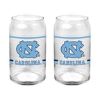 Set of 2 North Carolina Tar Heels 16oz XD Ring Can Glasses
