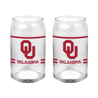 Set of 2 Oklahoma Sooners 16oz XD Ring Can Glasses